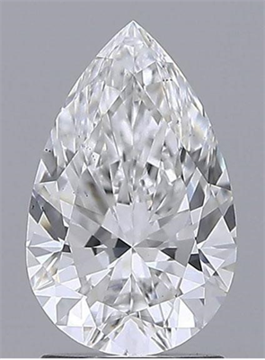 A photo shows what’s considered to be a perfectly portioned 1.50 carat pear shaped diamond